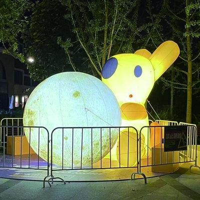 Decorações infláveis de lua infláveis Balão inflável com iluminação LED dentro Balão de festa para decorações de concerto