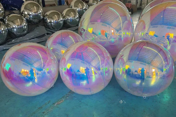Festival gigante inflável espelho bola comercial PVC decorativo