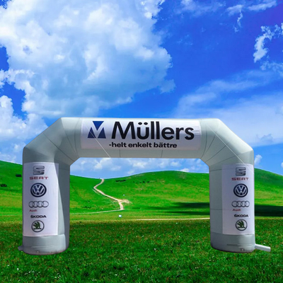 Eventos de corrida Arco de acabamento inflavel Sublimação de corante térmico personalizado Arco de acabamento inflavel