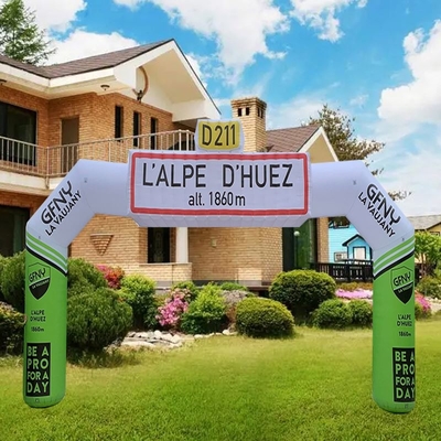 Arco inflável com logotipo personalizado para eventos esportivos