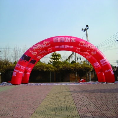 Novo design de publicidade circular ao ar livre arco inflável com impressão de logotipo verlcro para promoção de marca de eventos desportivos
