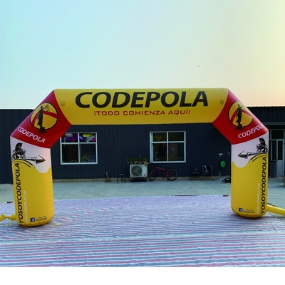 Arco esportivo inflável gigante ao ar livre arco de corrida para diversão de competição