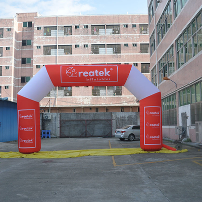 Impressão digital completa padrão 8X4M arco inflável para eventos esportivos início ou linha final arco inflável
