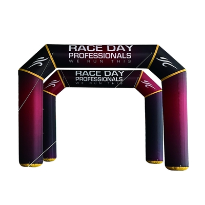 Outdoor Custom Full Printing Start Finish Line Arco inflável para publicidade