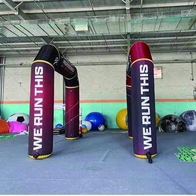 Outdoor Custom Full Printing Start Finish Line Arco inflável para publicidade