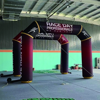 Outdoor Custom Full Printing Start Finish Line Arco inflável para publicidade