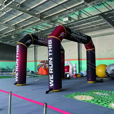 Outdoor Custom Full Printing Start Finish Line Arco inflável para publicidade