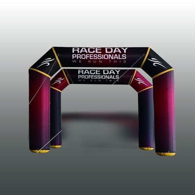 Outdoor Custom Full Printing Start Finish Line Arco inflável para publicidade