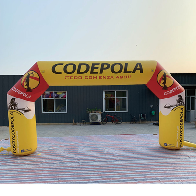 Logotipo de impressão personalizado Arco esportivo gigante para arredores inflável Arco de corrida para competição