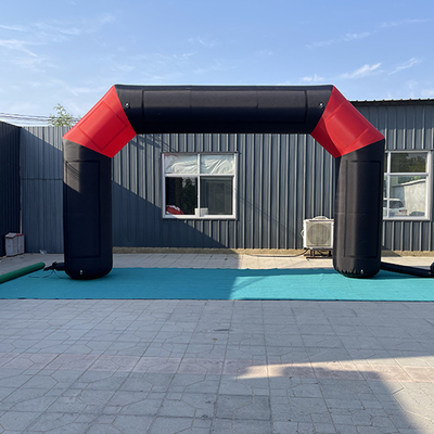 Arco de publicidade colorido inflável de impressão completa de cor portão guindaste porta inflável
