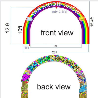 Tianyili fábrica preço por atacado PVC material CE aprovado soprador tamanho de logotipo personalizado arco inflável