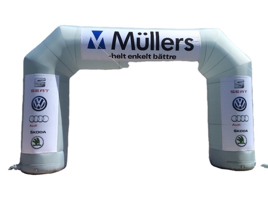 Blower aprovado pelo CE personalizar tamanho do logotipo arco de linha de acabamento quadrado inflável