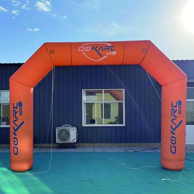 Tecido de Oxford Entrada gigante Arco inflável Eventos publicitários com luz LED