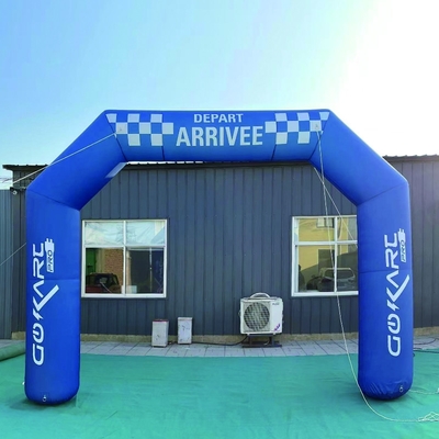 Tecido de Oxford Entrada gigante Arco inflável Eventos publicitários com luz LED