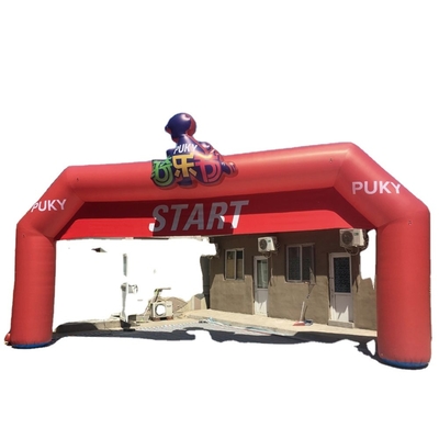 Cartoon Arco de acabamento inflável Publicidade personalizada para eventos esportivos