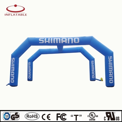 Arco de corrida inflável personalizado de maratona Arco-íris de evento de entrada Arcos de labirinto