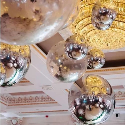 Esfera de PVC bola de espelho inflável de prata flutuante clube noturno de férias