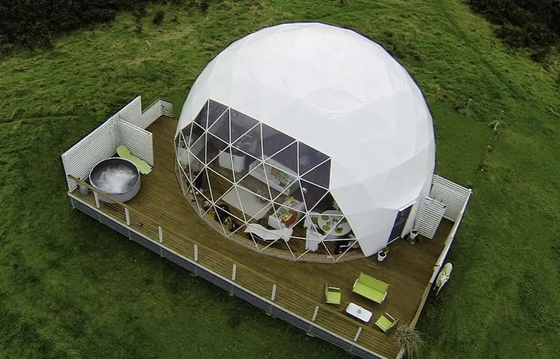 Novos Chegados 4 a 6 Pessoas 850g PVC Tecido Hotel Tenda Luxo Jardim Iglu Dome