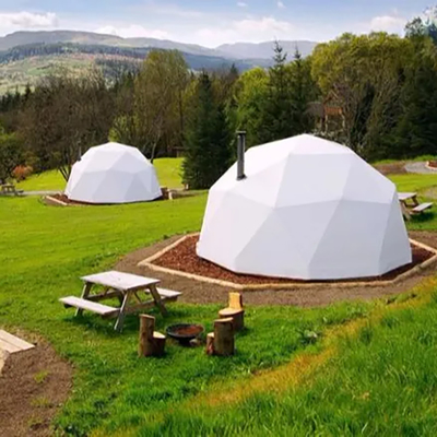 Venda quente tecido PVC transparente festa de casamento acampamento casa de tenda geodésico cúpula