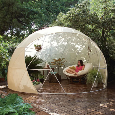 A tenda PVC transparente à prova de intempéries coberta Jardim Iglu Estufas 360 Dome