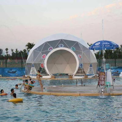 Novo design de luxo ao ar livre acampamento sala de estar de PVC glamping dome resort tenda hotel