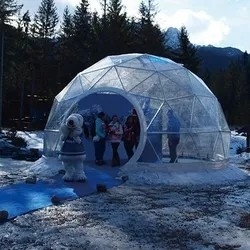 Single aquecido luxo acampamento clara cúpula iglu eventos festa tenda fabricante