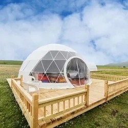 Single aquecido luxo acampamento clara cúpula iglu eventos festa tenda fabricante