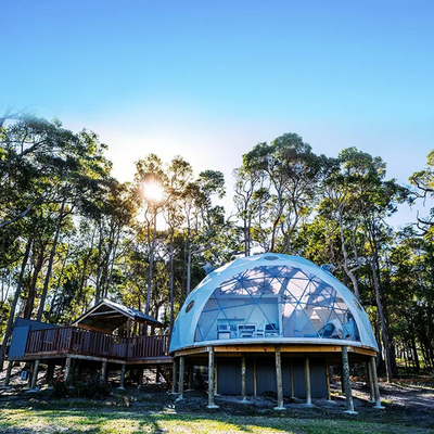 Luxo ao ar livre 8m Diâmetro dossel à prova d'água safari glamping resort hotel redondo tenda geodésica de cúpula