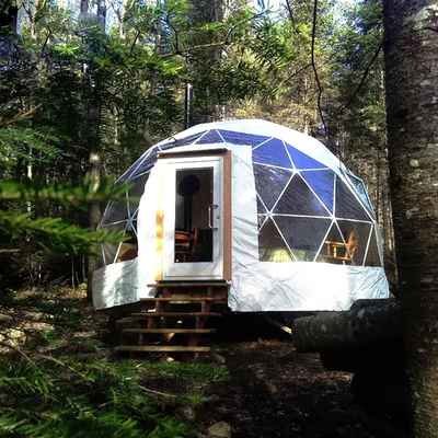 Luxo ao ar livre 8m Diâmetro dossel à prova d'água safari glamping resort hotel redondo tenda geodésica de cúpula