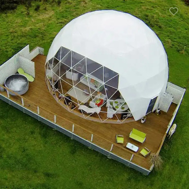 grande luxo ao ar livre impermeável glamping 6m geodésico tenda de cúpula hotel