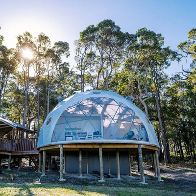 grande luxo ao ar livre impermeável glamping 6m geodésico tenda de cúpula hotel