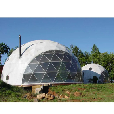 Tenda de acampamento ao ar livre à prova d'água Exposição itinerante transparente