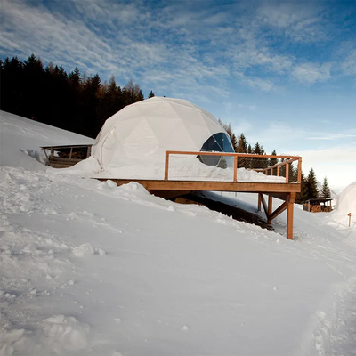 maior imagem Adicionar para Compare Compartilhar luxo 6m pvc neve de inverno aquecido acampamento tenda de meia cúpula para o deserto