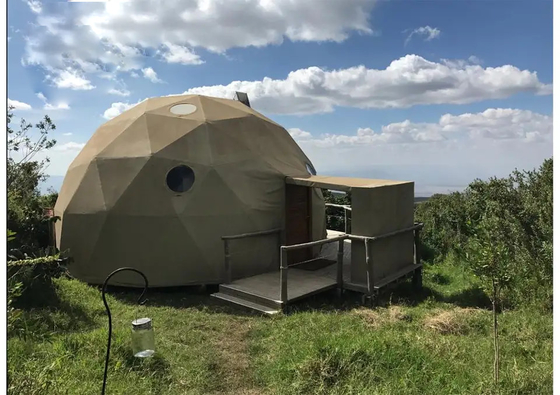 Tenda de dom inflável transparente Tendas de acampamento geodésicas para famílias de inverno