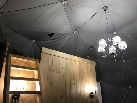 Tenda de dom inflável transparente Tendas de acampamento geodésicas para famílias de inverno