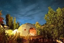 Iglu Glamping Geodésico Cúpula Tenda Inverno PVC Tecido 2-10 Pessoas Vivendo