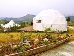 Iglu Glamping Geodésico Cúpula Tenda Inverno PVC Tecido 2-10 Pessoas Vivendo