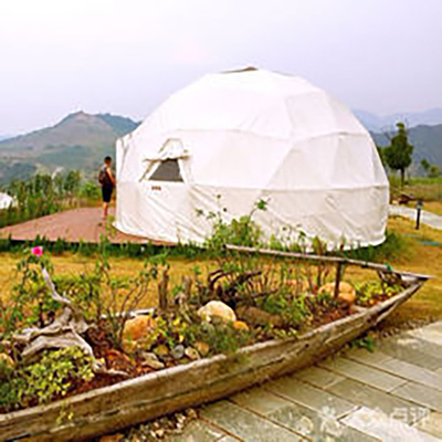 Grande luxo transparente e inflável, tenda de cúpula, festa, acampamento no deserto