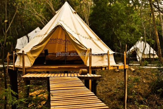 Tenda de acampamento geodésica de 9 m luxo PVDF Gabric PVC exterior