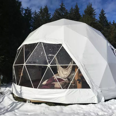 Decoração de hotel tenda de cúpula redonda inflável geodésica pré-fabricada