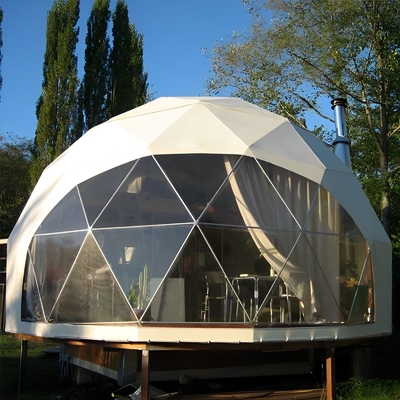 Decoração de hotel tenda de cúpula redonda inflável geodésica pré-fabricada