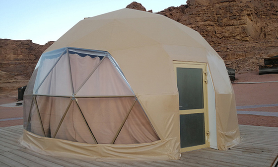 Decoração de hotel tenda de cúpula redonda inflável geodésica pré-fabricada