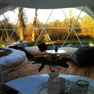 Personalização privada Tenda inflável Casa de luxo de acampamento ao ar livre Portátil