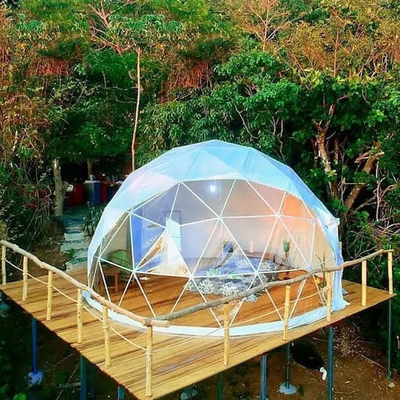 Acampamento 4 Temporada Tenda geodésica Casa de cúpula inflável transparente