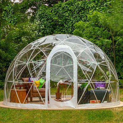 Logotipo personalizado 2.9m Tenda de Cúpula de Iglu PVC transparente para casa de jardim