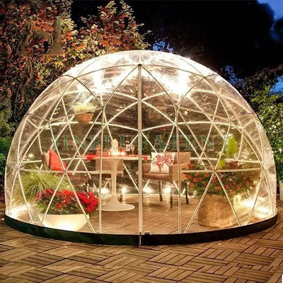 Logotipo personalizado 2.9m Tenda de Cúpula de Iglu PVC transparente para casa de jardim