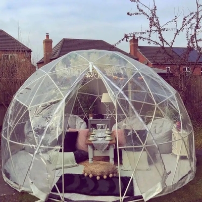 Logotipo personalizado 2.9m Tenda de Cúpula de Iglu PVC transparente para casa de jardim