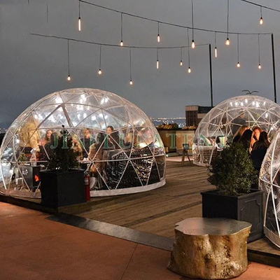 Logotipo personalizado 2.9m Tenda de Cúpula de Iglu PVC transparente para casa de jardim