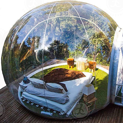 Casa de diversão gigante clara barraca de bolhas inflável cúpula de cristal iglu transparente