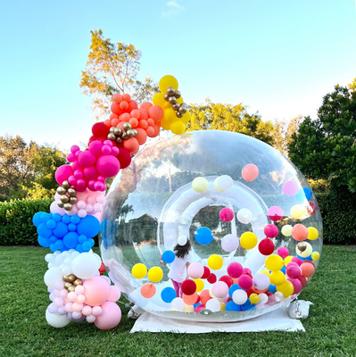 Túnel PVC Transparente Casa de Bolhas Inflável Camping Gigante
